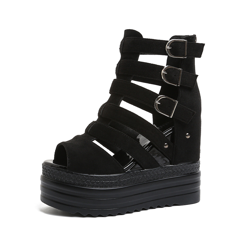 Wedge Espadrille Women - 11CM Designers Damskie Letnie Skórzane Sandały