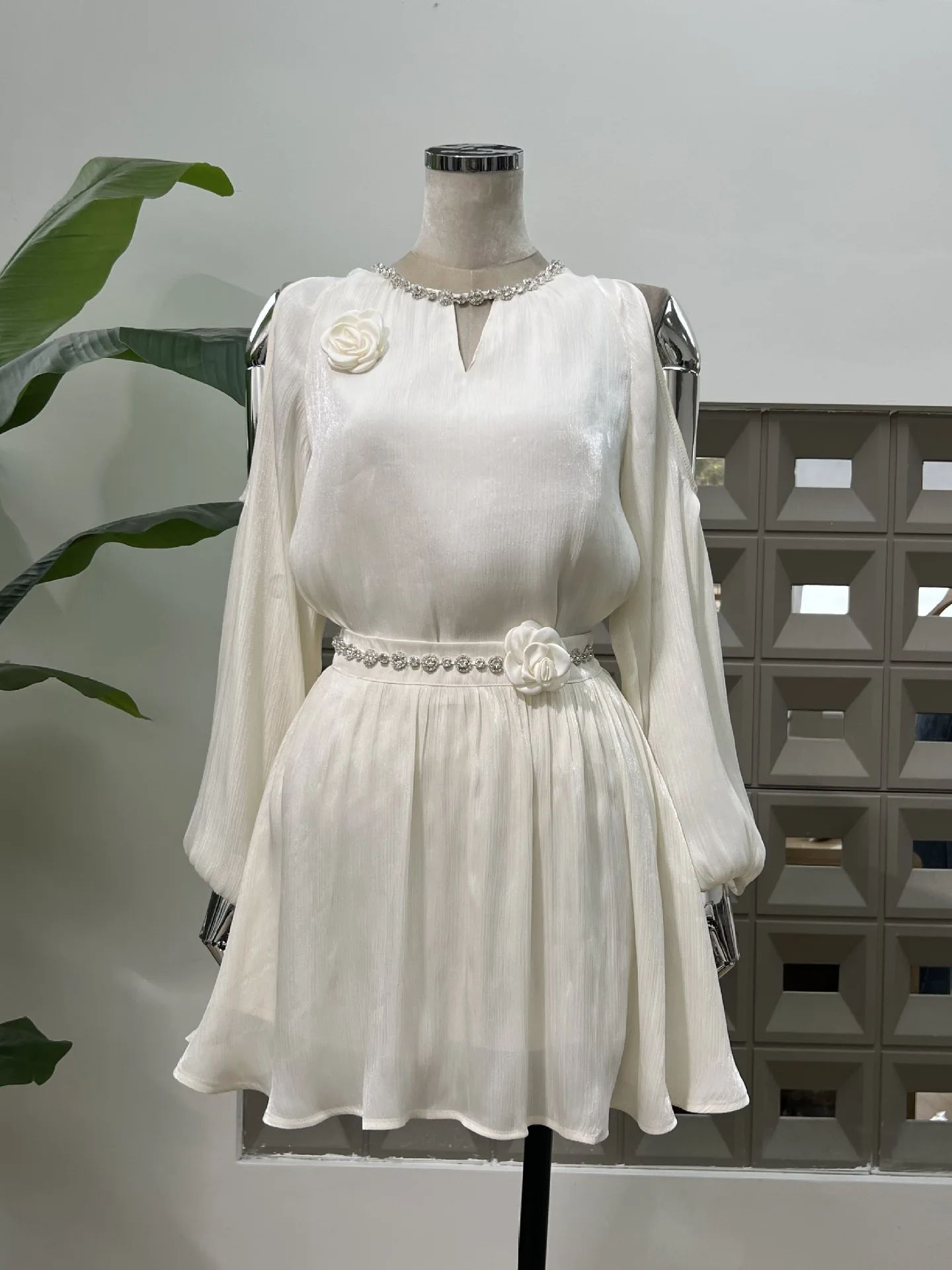 Blouse Off Shoulder - Damskie dwuczęściowe sukienki, bluzka z odkrytymi