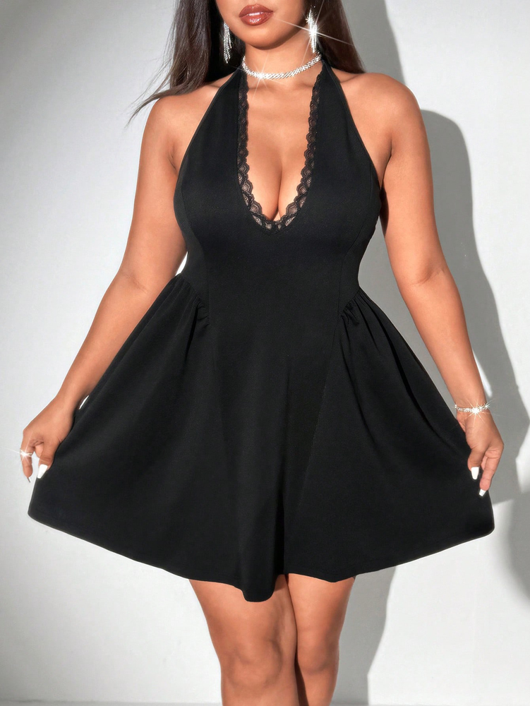 Sukienka mini plus size damska – Maxi Dress Halter recenzja i cena