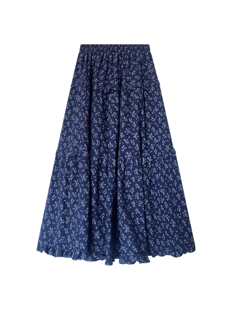 Damska spódnica midi plus size – Midi Skirt Floral recenzja i cena