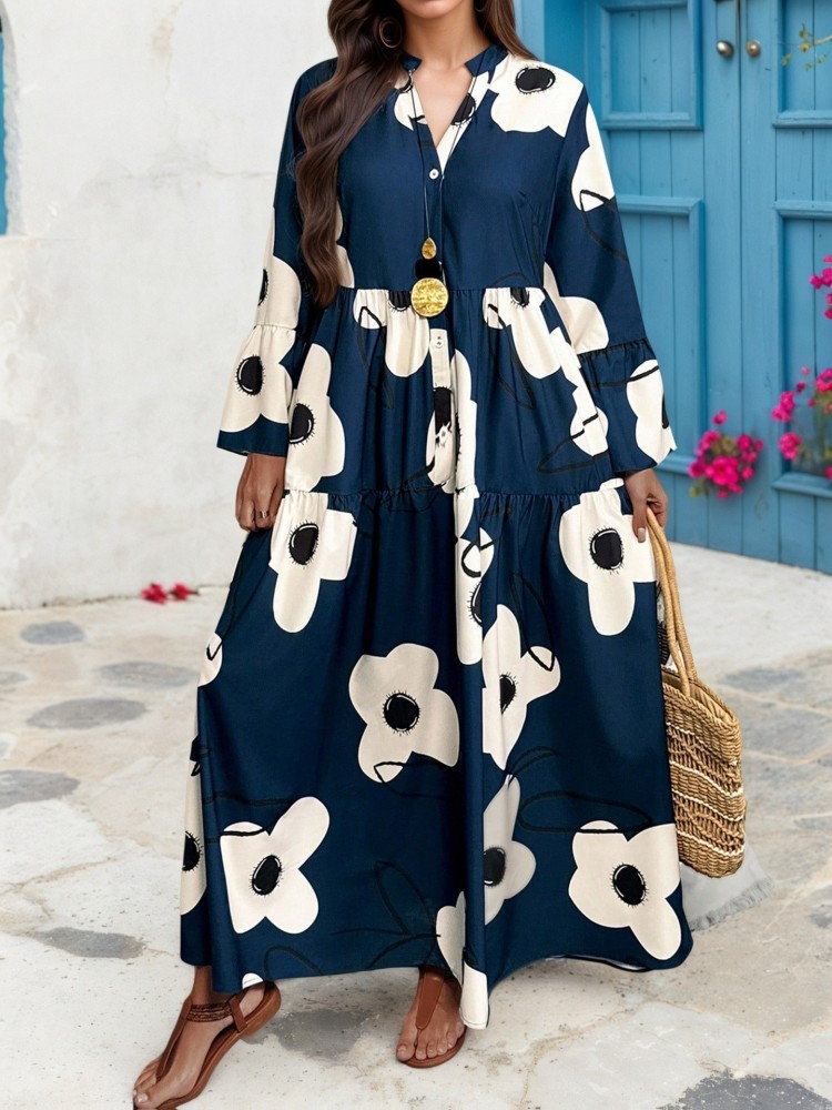 Odzież damska plus size XL-4XL – Midi Skirt Floral recenzja i cena