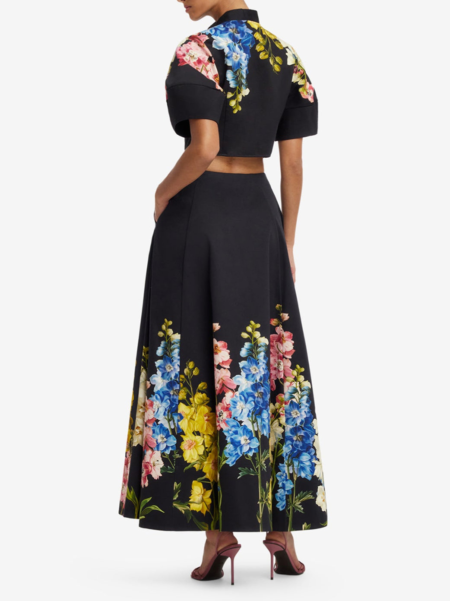 Elegancki dwuczęściowy zestaw  – Midi Skirt Floral recenzja i cena